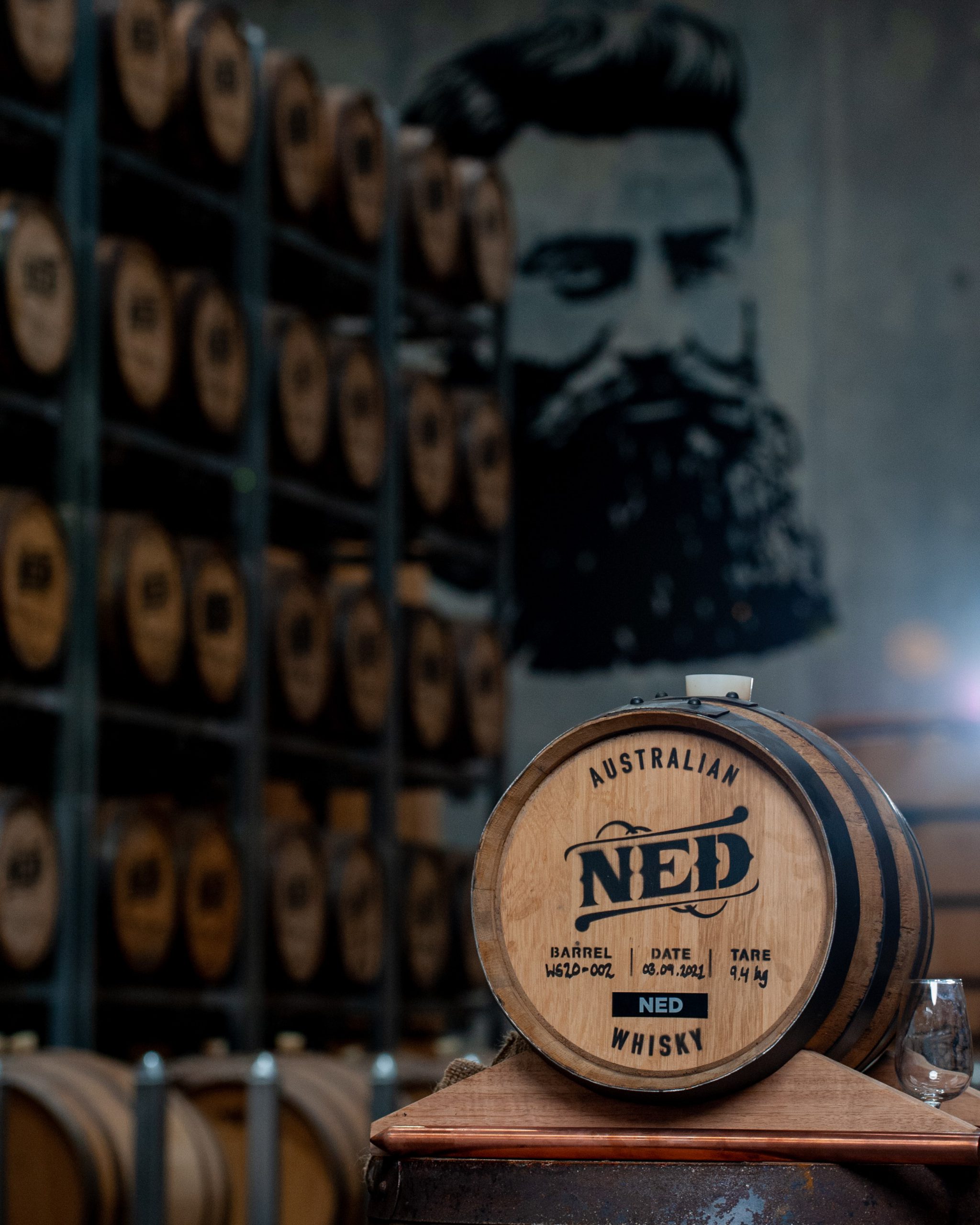 NED Whisky in Barrel Room